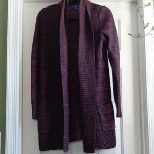 Apt. 9 Women's Maroon Open-Front Cardigan